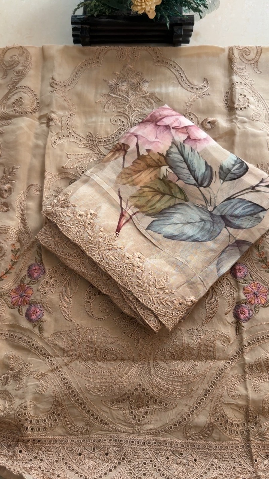 Golden Color Pure Silk Delhi Boutique Dress