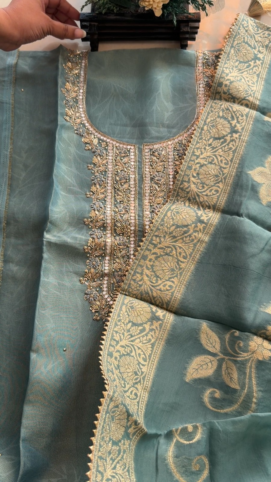 Pastel Color Simari Silk Kota Delhi Boutique Dress